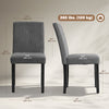 Modern Dining Chairs Set of 4, Kitchen Chairs with Rubberwood Legs and Padded Seat, Dark Grey