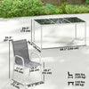 7 Piece Garden Dining Set, Garden Furniture Set with Rectangle Table and 6 Stackable Chairs, Grey