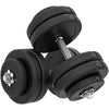 Soozier Adjustable 2 x 55lbs Weight Dumbbell Set for Weight Fitness Training Exercise Fitness Home Gym Equipment, Black (Pair)