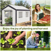 6.6' x 10' x 7' Heavy Duty Walk-In Greenhouse Vegetable Seed Growth Tent Outdoor Plant Growing Tunnel Warm House Flower Shed Backyard