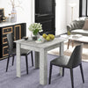 Square Dining Table, Modern Dining Room Table with Faux Cement Effect, Space Saving Small Kitchen Table, Cement Grey