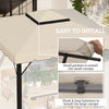 10' x 10' Gazebo Replacement Canopy, Gazebo Top Cover with Double Vented Roof for Garden Patio Outdoor TOP ONLY, Beige