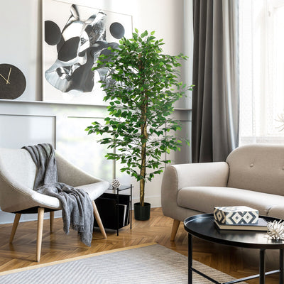 6ft Artificial Trees Ficus, Indoor Fake Plant with Pot, for Home Decor