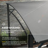 7' x 5' Garden Grill Canopy, BBQ Grill Gazebo Tent with Steel Frame and Hooks, Outdoor Sun Shade, Charcoal Grey