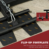 Soozier Lat Pull Down Machine, High / Low Pulley Machine with Adjustable Seat and Flip-Up Footplate