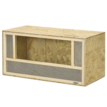 Wooden Reptile Terrarium with Sliding Door for Chameleon, Lizard, Snake, Frog, Turtle, 31.5