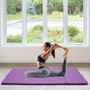 Soozier 4'x10'x2'' Folding Gymnastics Tumbling Mat, Exercise Mat with Carrying Handles for Yoga, MMA, Martial Arts, Stretching, Purple