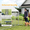 Heavy Duty Galvanized Steel Outdoor Dog Kennel with Waterproof Roof, Safety Lockable Latch System, 9.2' x 7.5' x 7.2'