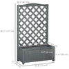 Wood Planter with Trellis for Vine Climbing, Raised Garden Bed to Grow Vegetables for Backyard, 28