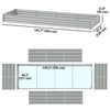 12 x 4 x 1ft Galvanized Raised Garden Bed, Reinforced Outdoor Planter Box with Open Bottom, Silver