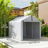 7' x 5' Portable Shed, Waterproof Bike Tent with Roll-up Zipper Door and Galvanized Metal Frame for Bike