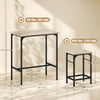 3-Piece Dining Table Set for 2, Bar Table and 2 Stools for Kitchen, Living Room, Dining Room, Small Space, Natural Wood