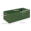 Galvanized Raised Garden Bed, Steel Outdoor Planters with Reinforced Rods, 71