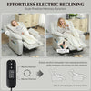Massage Recliner Chair with Quiet Brushless Motor Pet-Friendly Fabric Power Recliner with 2 Memory Positions