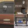 Patio Cooler, 60qt Portable Outdoor Cooler with Locking Wheels, Storage Shelf, Bottle Opener for Patio Backyard, Brown