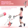 Soozier 3 in 1 Folding Exercise Bike, Foldable Stationary Bike with 8-Level Magnetic Resistance, Adjustable Seat, Pink