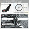 2-in-1 Bike Trailer for Kids, Foldable 2-Seat Baby Stroller with 5-Point Harness, Rubber Wheels, Storage Bag
