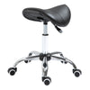 Adjustable Hydraulic Rolling Salon Stool Swivel Saddle Chair Spa Beauty Seat PU Leather,  Black