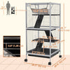 Steel Small Animal Cage for Guinea Pig, Ferret, Chinchilla, Kitten and Rabbit, Light Grey