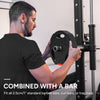 Soozier 1-Inch Weight Plates, Barbell Weights Set for Weightlifting and Strength Training, 2 x 17lbs + 2 x 11lbs