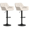 Swivel Barstools Set of 2 Adjustable Bar Stools with Footrest Armrests and PU Leather Back for Dining Room