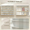 5-storey Display Cabinet, Shot Glass Display Case, Glass Curio Cabinet with 2 Glass Doors and 4 Adjustable Shelves, White