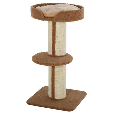 Cat Tree Kitty Tower with Sisal Mat Scratching Post, Cat Bed, Cushion, Perch, 18