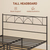 Metal Queen Platform Bed Frame with Headboard, Steel Slat Support, Underbed Storage, No Box Spring Needed, Easy Assembly