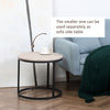 Nesting Coffee Tables Set of 2, Round Coffee Table with Metal Frame, Living Room Tables