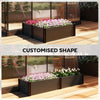 Vinyl Raised Garden Bed Kit, Set of 2 Elevated Garden Boxes with Open Bottom, Screwless Outdoor Planter Box