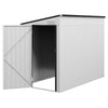 4' x 8' Outdoor Storage Shed Lean to Shed Outdoor Metal Tool Shed with Lockable Door and Air Vents