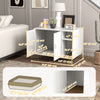 Cat Litter Box Enclosure, Hidden Litter Box with Scratching Pad, Storage, for Living Room, Bedroom, 31.5