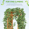7.7FT Garden Arch with 2 Foldable Planter Boxes, Outdoor Wooden Trellis Arbor for Ceremony Party Weddings, Brown