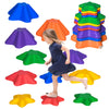 11PCs Larger Size Balance Stepping Stones for Kids with Non-slip Bottom, Stackable Obstacle Course Outdoor Indoor, Play River Rocks with Starfish Style