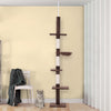 8.5ft Cat Climbing Tree 5-Tier Kitty Activity Center with Scratching Post Brown and White