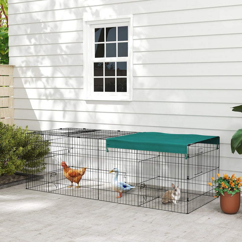 Small Animal Cage with Roof, Indoor/Outdoor Use, for Chicken, Rabbits, Chinchillas, 87