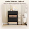 Floating Nightstand Set of 2, Wall Mounted Bedside Table with Drawer for Bedroom Black