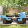 Outdoor Rattan Wicker Lounge Chair with Footrest & Soft Cushion for Patio, Garden, Backyard
