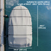 22-24 Ft Trailer Boat Cover, 3000mm Waterproof Universal Boat Cover with Quick-Fasten Buckles, Light Grey