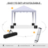 10' x 10' Pop Up Canopy Tent with Sand Bags, Instant Shelter with Adjustable Height and Carry Bag, Garden Outdoor Party Tent, White
