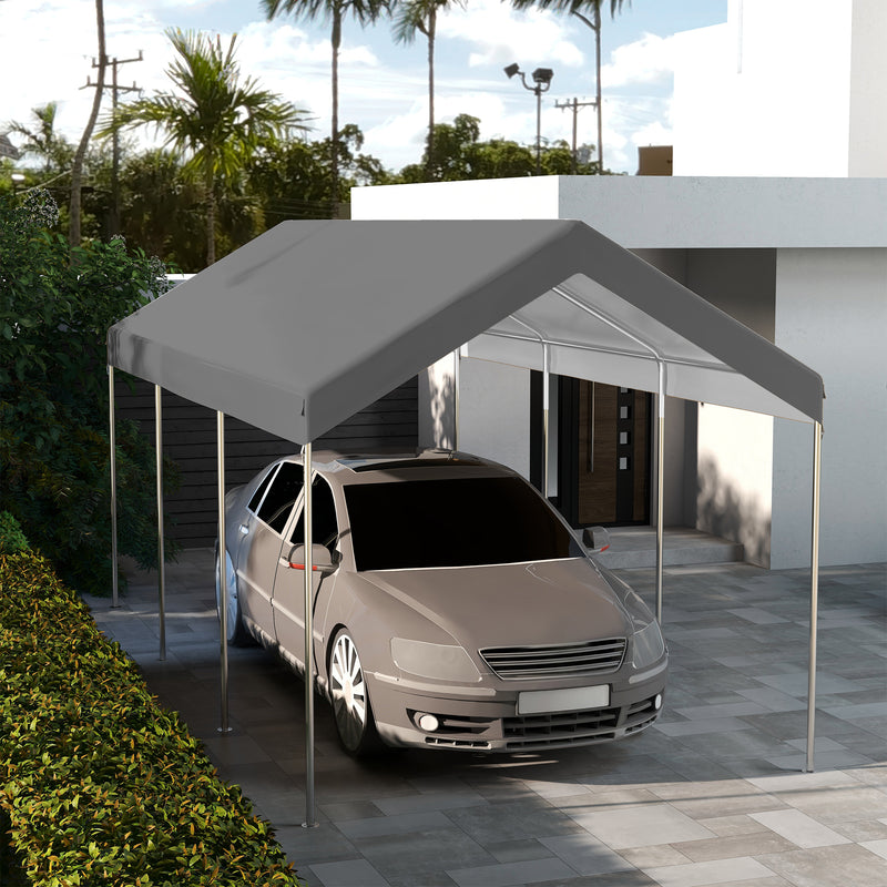 10 x 20ft Carport Replacement Canopy, UV Resistant Garage Car Cover with Ball Bungee Cords, White