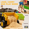 Qaba 24V Kids Ride on Tractor, 4WD 2 Seater Licensed Caterpillar Electric Vehicle with Remote Control, Dump Bed, Yellow