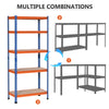 5-Tier Heavy Duty Garage Shelf, Metal Shelving Unit with Adjustable Shelves, Metal Frame, 31.5
