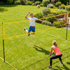Soozier Portable Volleyball Net Set with Adjustable Height Steel Poles, Volleyball, Boundary Line and Carrying Bag for Outdoor