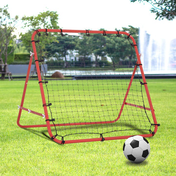 Volleyball Rebounder Net Football Training Aid Kickback Target Play Red