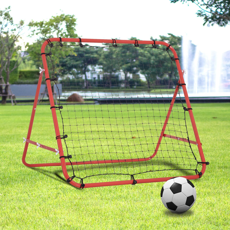 Volleyball Rebounder Net Football Training Aid Kickback Target Play Red