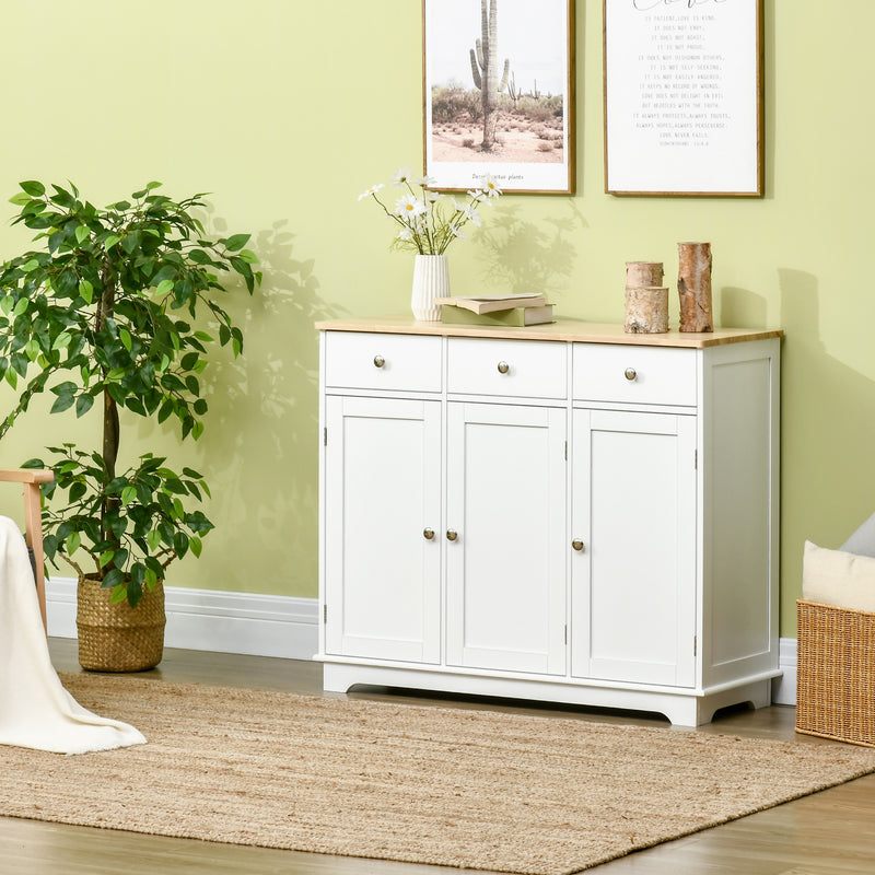 Modern Sideboard, Buffet Cabinet with Storage Cabinets, Drawers and Adjustable Shelves for Living Room
