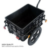 Bicycle Cargo Trailer 16 inch Air Wheel Wagon Trailer with Suitcase Large Capacity Enclosed Stroller Wagon - Black