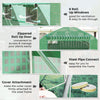 6.6' x 11' x 7' Portable Walk-In Tunnel Greenhouse, Garden Plant Growing Warm House, Outdoor Seed Flower Vegetable Growth Tent, Green