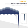 10' x 10' Pop Up Canopy Tent with Sand Bags, Instant Shelter with Adjustable Height and Carry Bag, Garden Outdoor Party Tent, Blue